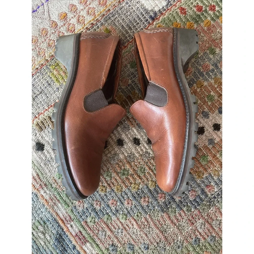 Cole Haan Shoes Women 6.5 Loafer Brown Leather Lug Sole Corporate Dress - Picture 3 of 8